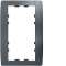 Kallysta classic plaque 2 postes verticale entraxe 57 peinture métal Carbone|Hager-HAGWK506