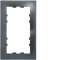 Kallysta pop plaque 2 postes verticale entraxe 57 coloris Carbone|Hager-HAGWKN506