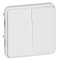 Double inter/va-et-vient Plexo compo IP55 10AX 250V -blanc Artic antimicrobien