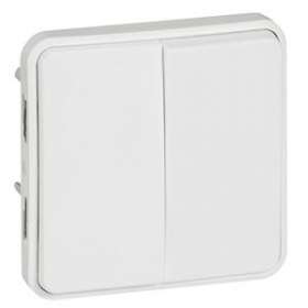 Double inter/va-et-vient Plexo compo IP55 10AX 250V -blanc Artic antimicrobien|Legrand-LEG070726