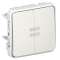 Double interrupteur ou va-et-vient lumineux étanche Plexo IP55 10AX 250V - blanc