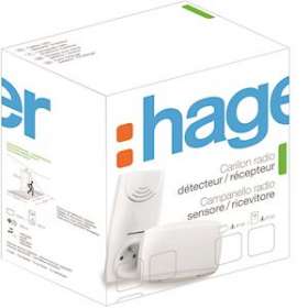 Pack carillon radio gigogne 230V 10 mélodies+flash (détect de passage+récepteur)|Hager-HAG53626