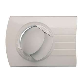 Grille plastique fixe BIO Design rectangulaire D 80 mm - Blanc|Aldes-ALD11022064