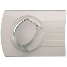 Grille plastique fixe BIO Design rectangulaire D 80 mm - Blanc|Aldes-ALD11022064