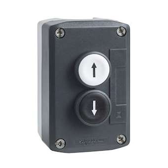 Harmony boite - 2 boutons poussoirs D22 - blanc /noir|Schneider Electric-SCHXALD222E