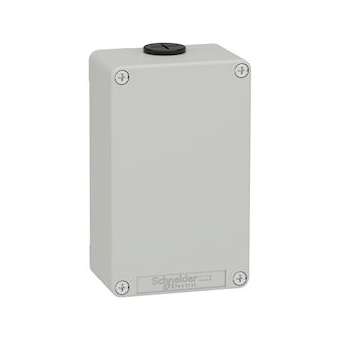 Boite métal vide grise - M20 x2 - non percée - 80x130x51,5 mm - UL cULus|Schneider Electric-SCHXAPD21