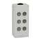 Boite métal vide grise - M25 x2 - 6 trous 22 mm - 80x175x51,5 mm|Schneider Electric-SCHXAPD3206