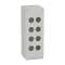 Boite métal vide grise - M25 x1 - 8 trous 22 mm - 80x220x77 mm|Schneider Electric-SCHXAPD4508