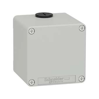 Boite métal vide grise - M20 x2 - non percée - 80x80x77 mm - UL cULus|Schneider Electric-SCHXAPD14