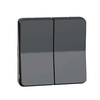 Mureva Styl - Bouton poussoir volets roulants - composable - IP55 - IK07 - gris|Schneider Electric-SCHMUR35042
