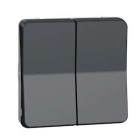 Mureva Styl - Bouton poussoir volets roulants - composable - IP55 - IK07 - gris|Schneider Electric-SCHMUR35042