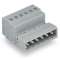 Connecteur mâle Cage Clamp 4 pôles / Pas 5 mm / Gris