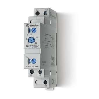Tempo fonction SD multitension 1RT 16A 12-240V AC/DC, de 0,1s à 20 min|Finder-FID808202400000