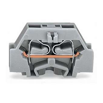 Borne modulaire 2C / 2,5 mm² / Gris / Bride de fixation|Wago contact-WAG261-301