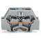 Borne modulaire 2C / 2,5 mm² / Gris / Bride de fixation