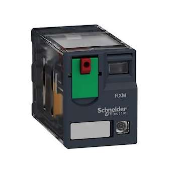 Zelio Relay RXM - relais miniature - embrochable - test+DEL - 4OF - 12A - 24VAC|Schneider Electric-SCHRXM4AB2B7