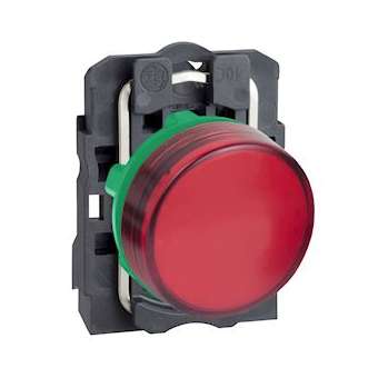 Harmony XB5 - voyant lumineux DEL - D22 - rouge - 24V - vis étrier|Schneider Electric-SCHXB5AVB4