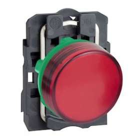Harmony XB5 - voyant lumineux DEL - D22 - rouge - 24V - vis étrier|Schneider Electric-SCHXB5AVB4