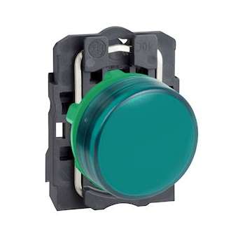 Harmony XB5 - voyant lumineux DEL - D22 - vert - 24V - vis étrier|Schneider Electric-SCHXB5AVB3