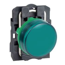 Harmony XB5 - voyant lumineux DEL - D22 - vert - 24V - vis étrier|Schneider Electric-SCHXB5AVB3
