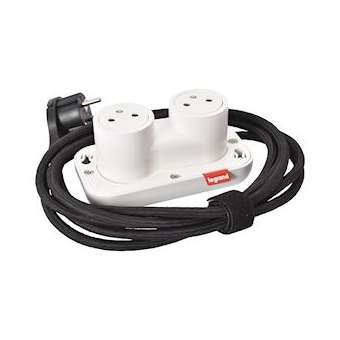 Double prise 2P+T Surface Electr'On Incara 2 postes - blanc|Legrand-LEG654904