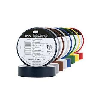 Temflex 155 Pack Multicolore ruban d'isolation électrique 20 x 19|3M france-TRM59700N
