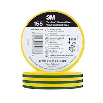 Temflex 155 Ruban d'isolation électrique 20m x 19mm Gris|3M france-TRM59563N