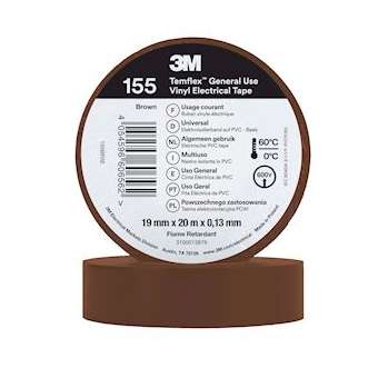 Temflex 155 Ruban d'isolation électrique 20m x 19mm Marro|3M france-TRM59564N