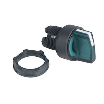 Harmony XB5 - tête bouton à manette lumineux - D22 - 2 pos fix - vert|Schneider Electric-SCHZB5AK1233