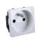 Prise simple 2P+T encastrable 45x45 mm|Blm distribution-BLI731102