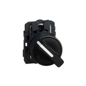Harmony XB5 - bouton tournant manette - D22 - 2 pos fix - noir - 1F - vis étrie|Schneider Electric-SCHXB5AD21