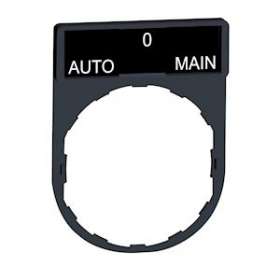 Harmony - porte-étiquette 30x40 + étiquette 'AUTO-O-MAIN' 8x27 - blanc/noir|Schneider Electric-SCHZBY2185
