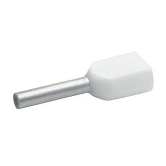 Embout de câblage isolé blanc pour 2 fils de 0,5²x8|Klauke-KKE869-8
