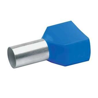 Embout de câblage isolé bleus pour 2 fils de 16². Longueur: 16mm|Klauke-KKE877-14
