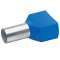Embout de câblage isolé bleus pour 2 fils de 16². Longueur: 16mm|Klauke-KKE877-14