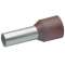 Embout de câblage isolé brun 10mm² - longueur 18mm -selon NCF 63-023