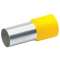 Embout de câblage isolé jaune 150mm² - longueur 32mm -selon DIN 46228
