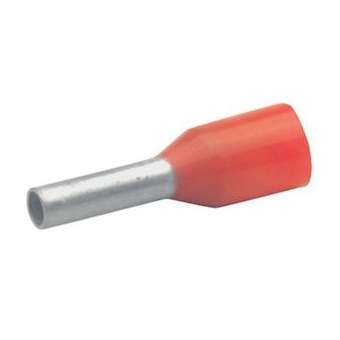 Embout de câblage isolé rouge 1mm² - longueur 6mm -selon NCF 63-023|Klauke-KKE171-6