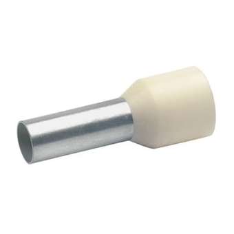 Embout de câblage isolé ivoire 10mm² - longueur 12mm -selon DIN 46228|Klauke-KKE176-E