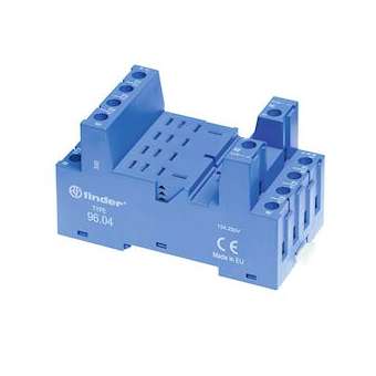 Support 12A 250V série 5632, bleu, étrier métallique, à cage|Finder-FID9604SMA