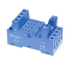 Support 12A 250V série 5632, bleu, étrier métallique, à cage|Finder-FID9604SMA