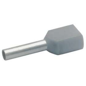 Embout de câblage isolé gris pour 2 fils de 0,75². Longueur: 8mm|Klauke-KKE870-8