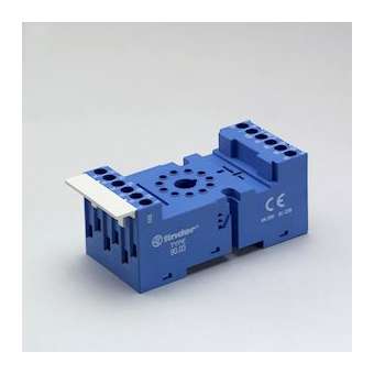 Support 10A 250V pour série 6013, bleu, étrier métal, à cage|Finder-FID9003SMA