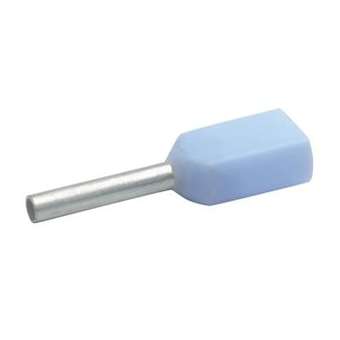 Embout de câblage isolé bleus pour 2 fils de 0,75². Longueur:10mm|Klauke-KKE870-10T