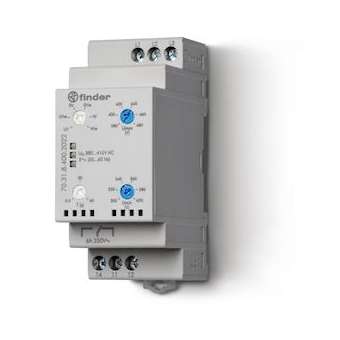 Relais contrôle tension tri 1RT 10A 380 à 415V AC, multifonction|Finder-FID703184002022PAS