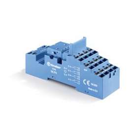 Support 10A 250V série 5532, 5534, bleu, étrier métallique, Push-in|Finder-FID94P4SMA