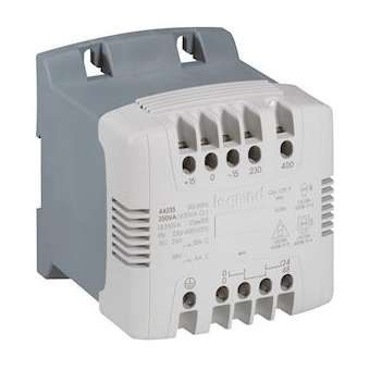 Transformateur de commande et sécurité à vis -prim 230/400V~/sec 24/48 V -250V~A|Legrand-LEG044235