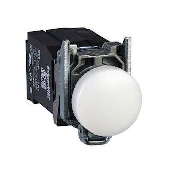 Harmony XB4 - voyant lumineux DEL - D22 - blanc - alim transfo 400V - vis étrie|Schneider Electric-SCHXB4BV5B1