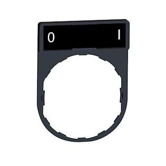 Harmony - porte-étiquette 30x40 + étiquette 'O-I' 8x27 - blanc/noir|Schneider Electric-SCHZBY2178