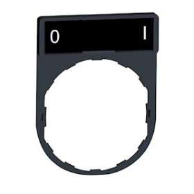 Harmony - porte-étiquette 30x40 + étiquette 'O-I' 8x27 - blanc/noir|Schneider Electric-SCHZBY2178